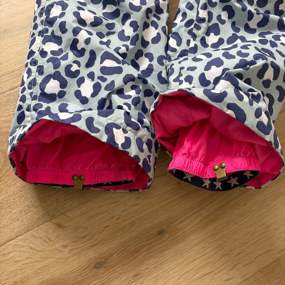 Boden Girls 15-16Y Snow Pants Leopard Print Pink Adjustable Straps Winter Ski*Q6 - Picture 5 of 7